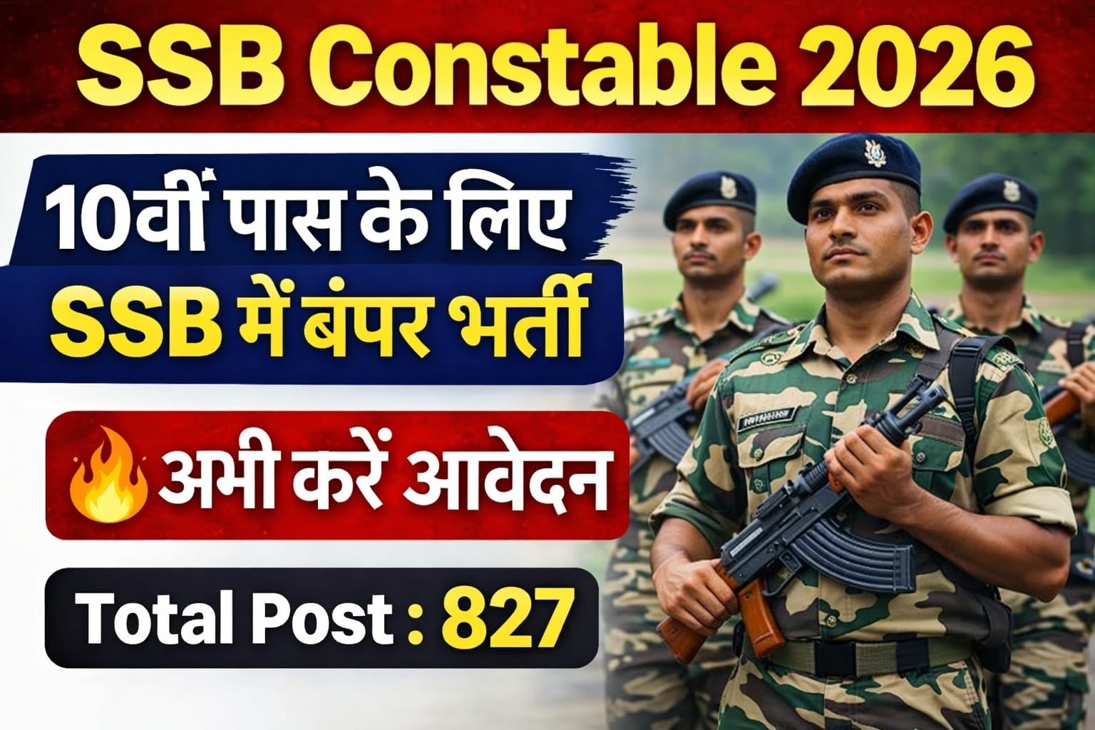 SSB Tradedsman Recruitment 2026